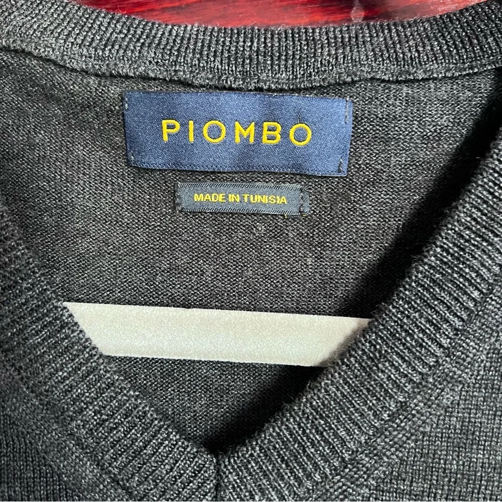 Piombo Men’s 100% Merino Wool Sweater Vest Gray size XL NWT - Picture 4 of 9
